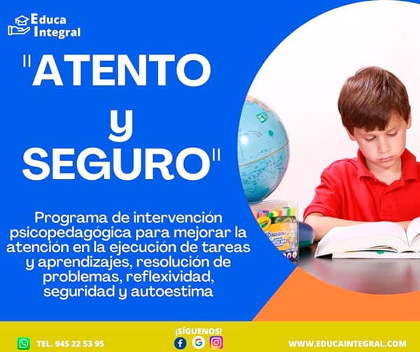 Programa psicopedagógico para mejorar la atención, ejecución de tareas, aprendizajes, resolución de problemas, reflexividad, seguridad y autoestima