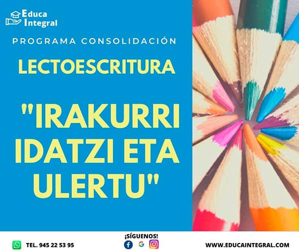 Programa Psicopedagógico área Lectoescritura en euskera