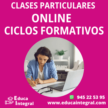 Clases Particulares Online para alumnos de Ciclos Formativos